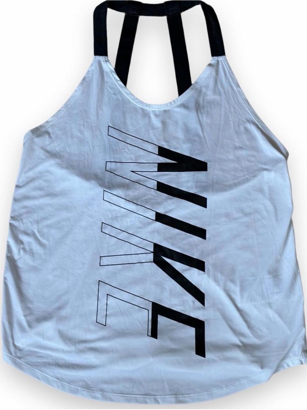 Nike Graphic Black White  Dri-FIT Racerback Tank | Work Out Top - Size Large